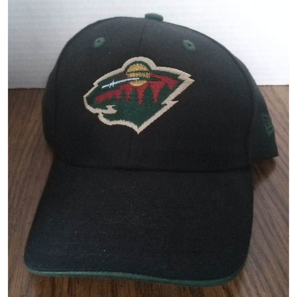 New Era Minnesota Wild Black Strapback Adjustable Hat